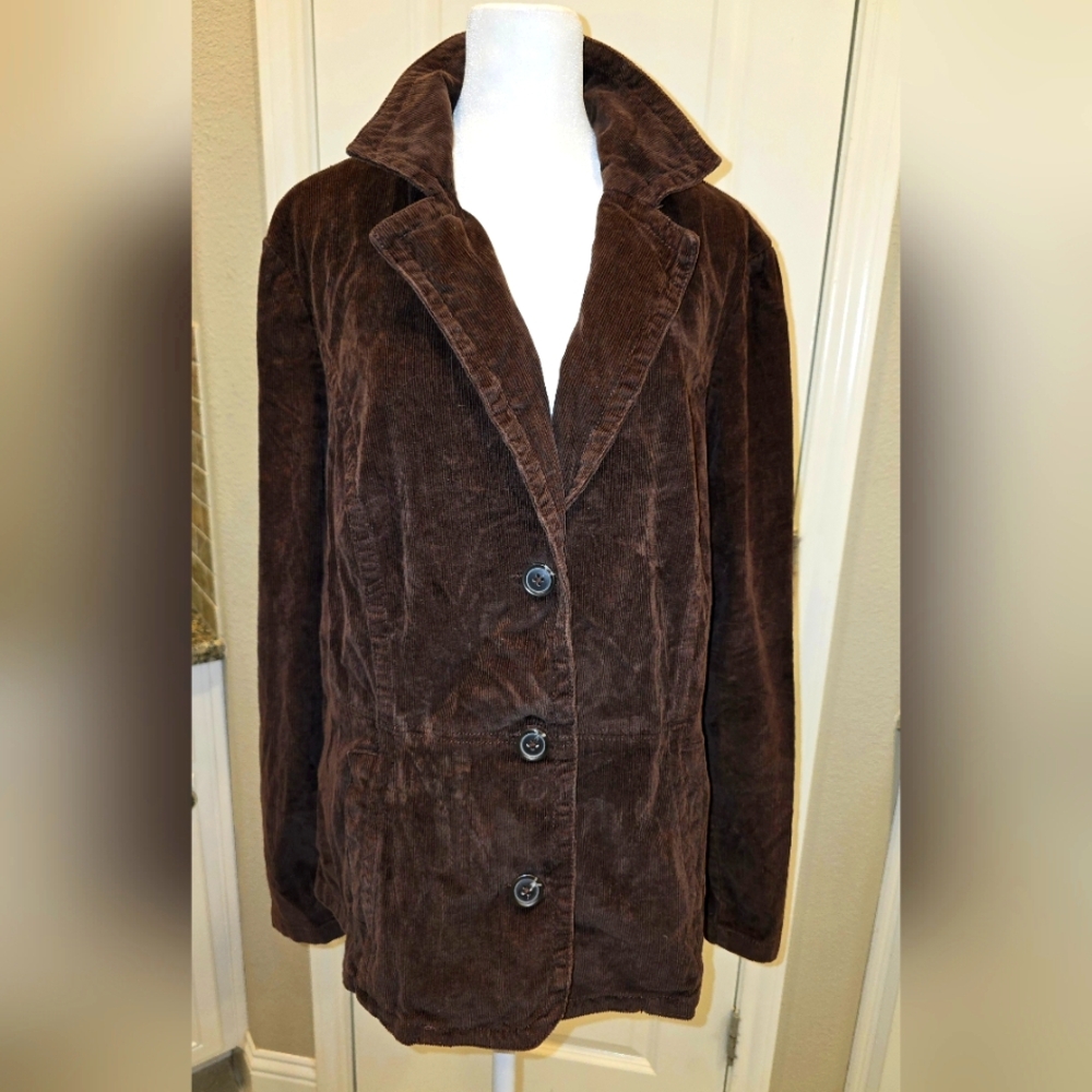 St. John's Bay Chocolate Corduroy Blazer, XL